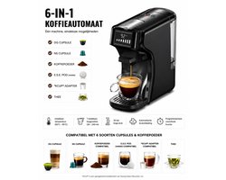 NordHaus 6-in-1 Capsule Koffiemachine – Nespresso & Dolce Gusto Compatibel – Warm & Koud – 20 Bar – Espresso Machine – Ideaal voor Airbnb & B&B