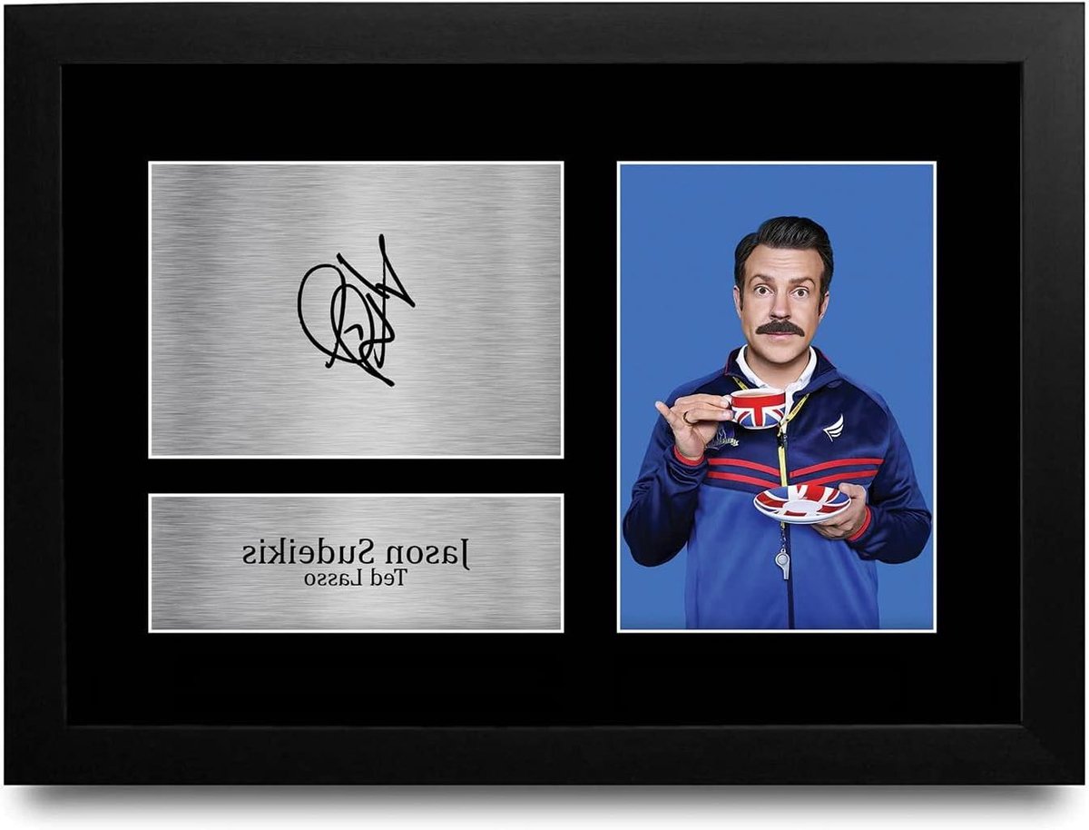 Gesigneerde Foto - Wanddecoratie TV - Fan Cadeau - Geprint Replica - A4 Formaat - Zwart