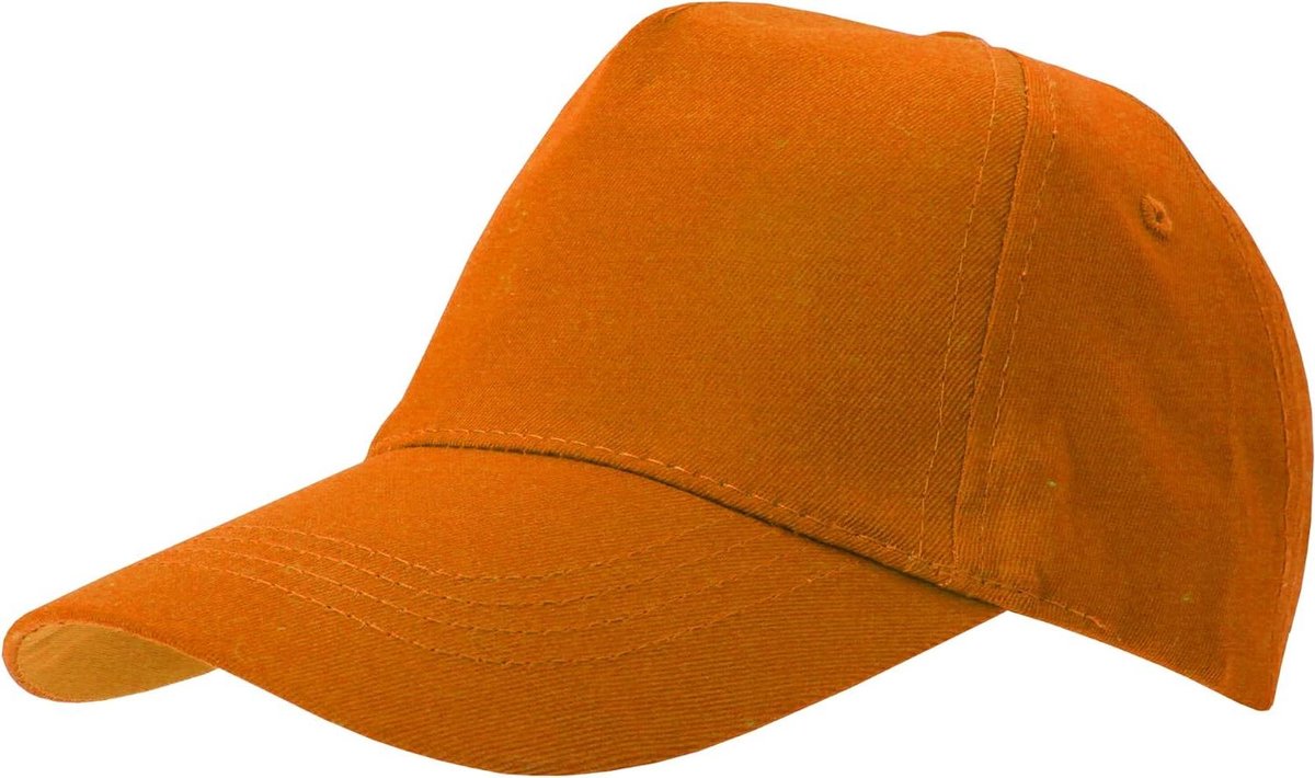Baseball Cap - Pet Hoofddeksel - Zonnebescherming - 5 Panelen - Universele Maat - Oranje
