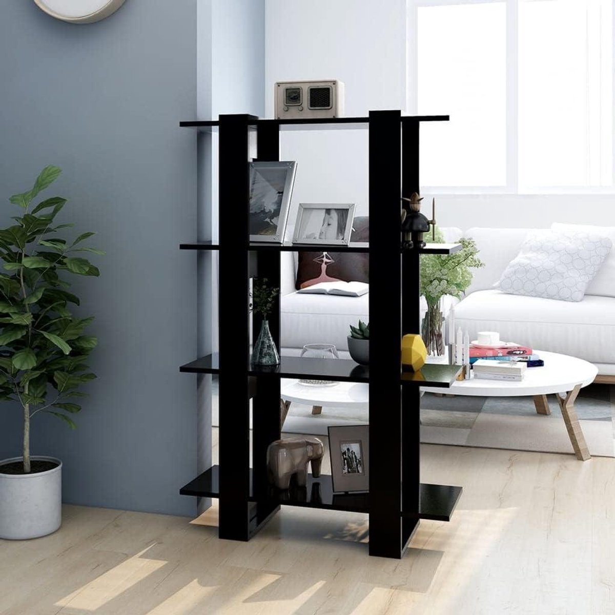 Boekenkast Rek - Opbergkast Hout - Woonkamer Indelen - Veelzijdige Opbergruimte - 80 x 123