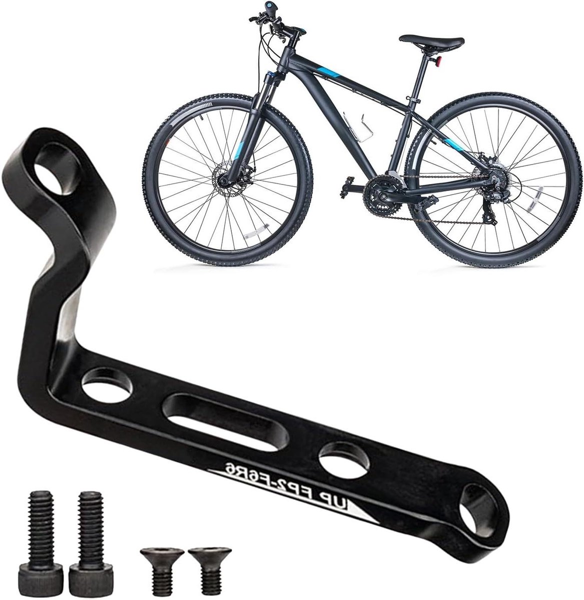 Fiets Schijfrem Adapter - Rem Conversie - Fietsen Onderhoud - Aanpasbare Schijfmaten - 160/180mm - Zwart