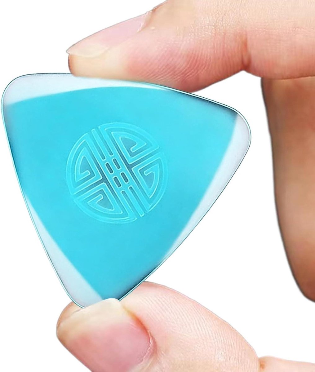 Gitaar Plectrums - Vinger Picks - Muziek Maken - Antislip Grip - 3.8 x 3.8 cm - Blauw