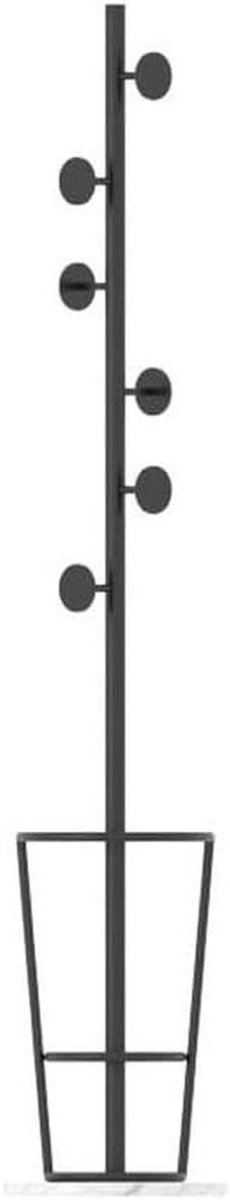 Staande Kapstok - Kledingrek Haken - Opbergen Thuis - Marmeren Basis - 170 cm Hoog - Zwart