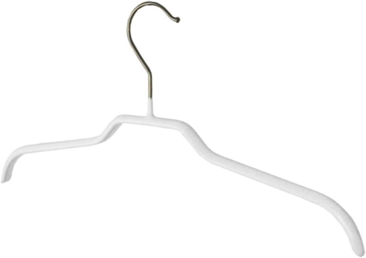 Kledinghangers Set - Kledingrek Hangers - Kleding Opbergen - Anti-slip Coating - 30 Stuks - Wit
