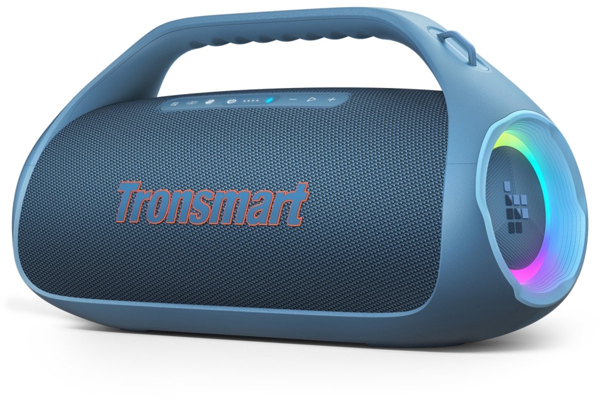 Tronsmart Bang 2 draagbare partijluidspreker met een racetrack mid-woofer, 90W krachtig geluid, tot 26 uur levensduur, IPX6 waterbestendigheid, BeatSync-ritme en draadloze stereo-koppeling