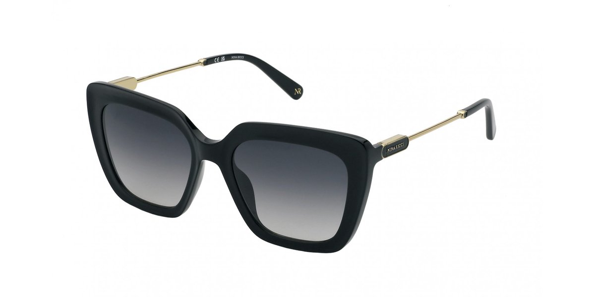Nina Ricci SNR379 Nero lucido 54/19/140 WOMAN Zonnebrillen