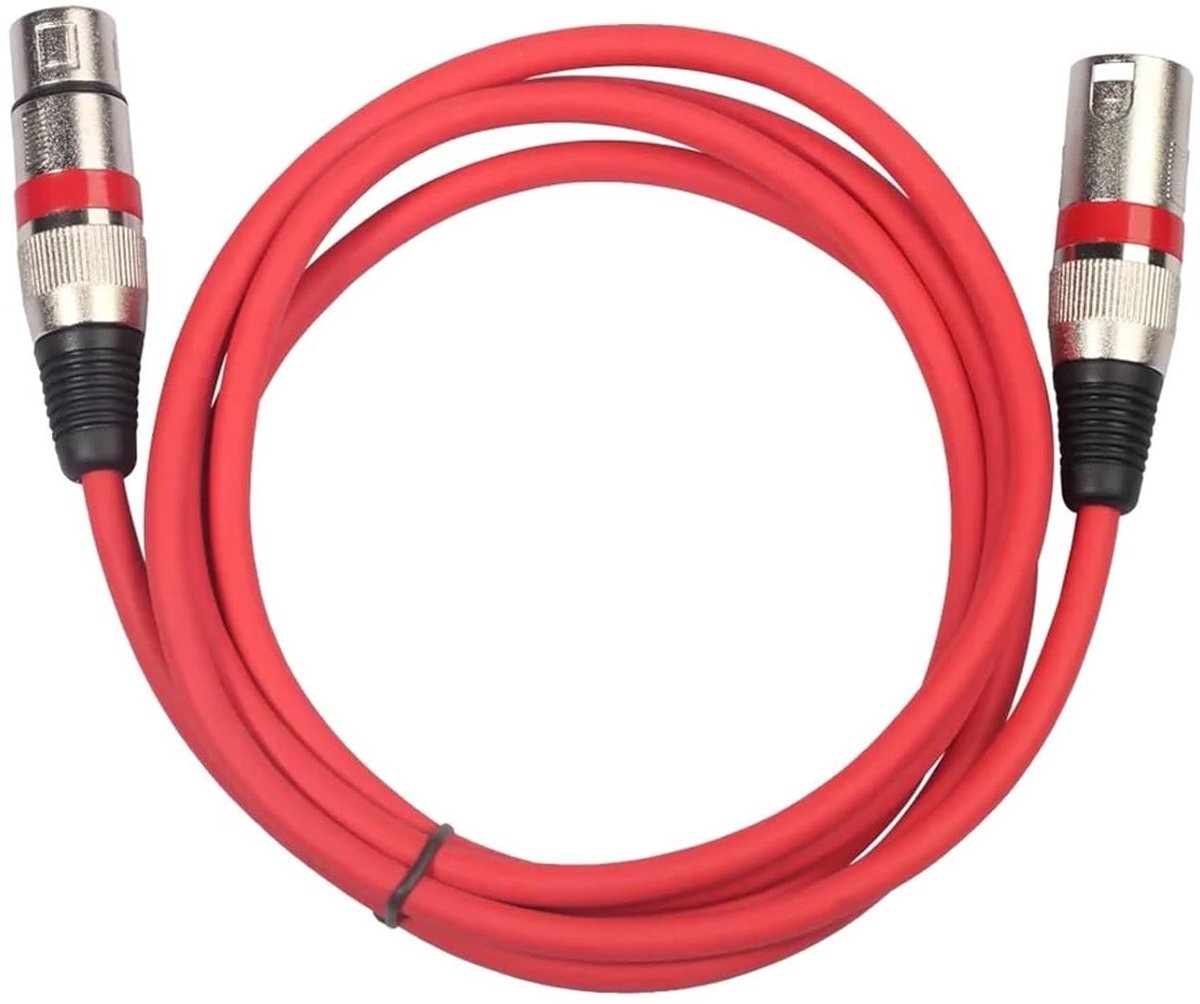 Audiokabels - Microfoonkabels - Geluid Overbrengen - Afgeschermd OFC - 5 stuks 10m - Rood