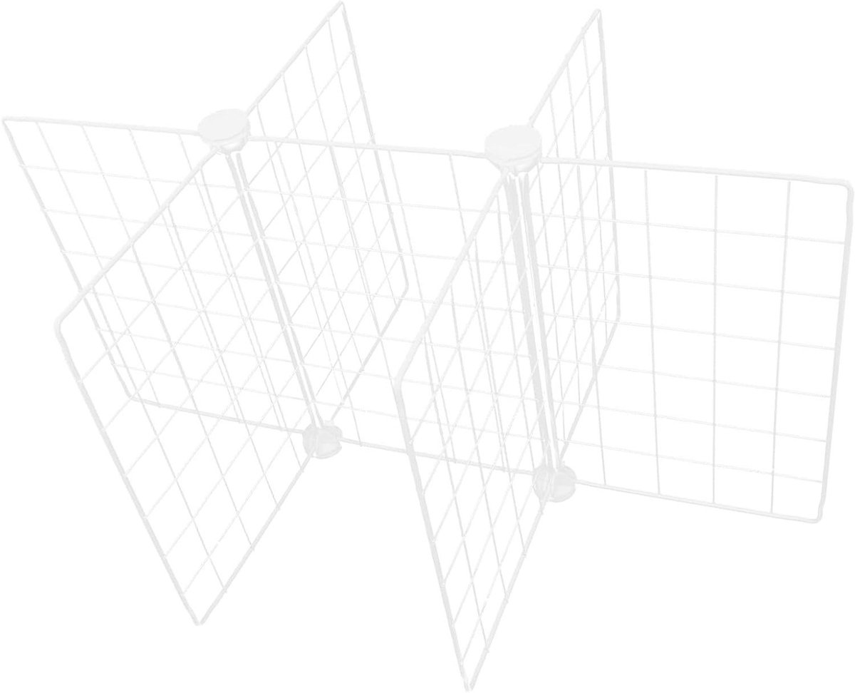 Vriezer Rek Organizer - Koelkast Divider - Efficiënte Opslag - Mesh Structuur - 61 x 41 x 32 cm - Wit