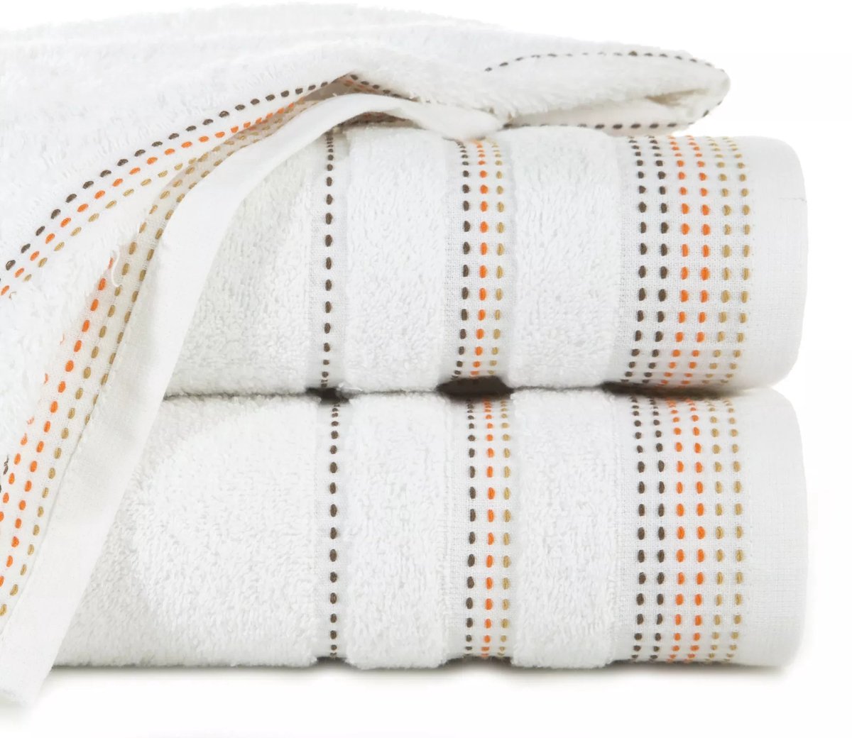 Eurofirany Pola Serie - Frotte Handdoek - 70x140 cm - Wit - Zacht - Hoog Absorberend