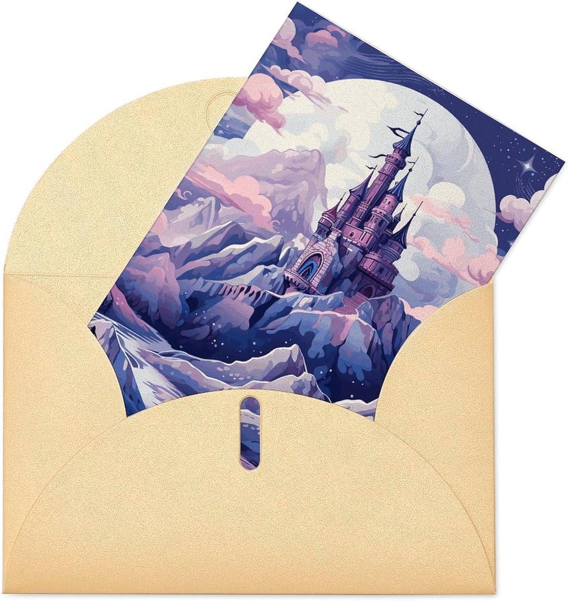 Verjaardagskaarten met enveloppen - Wenskaarten notitiekaarten - Geleentheden vieren - Premium parelmoer papier - 9 x 15 cm - Geel-stijl