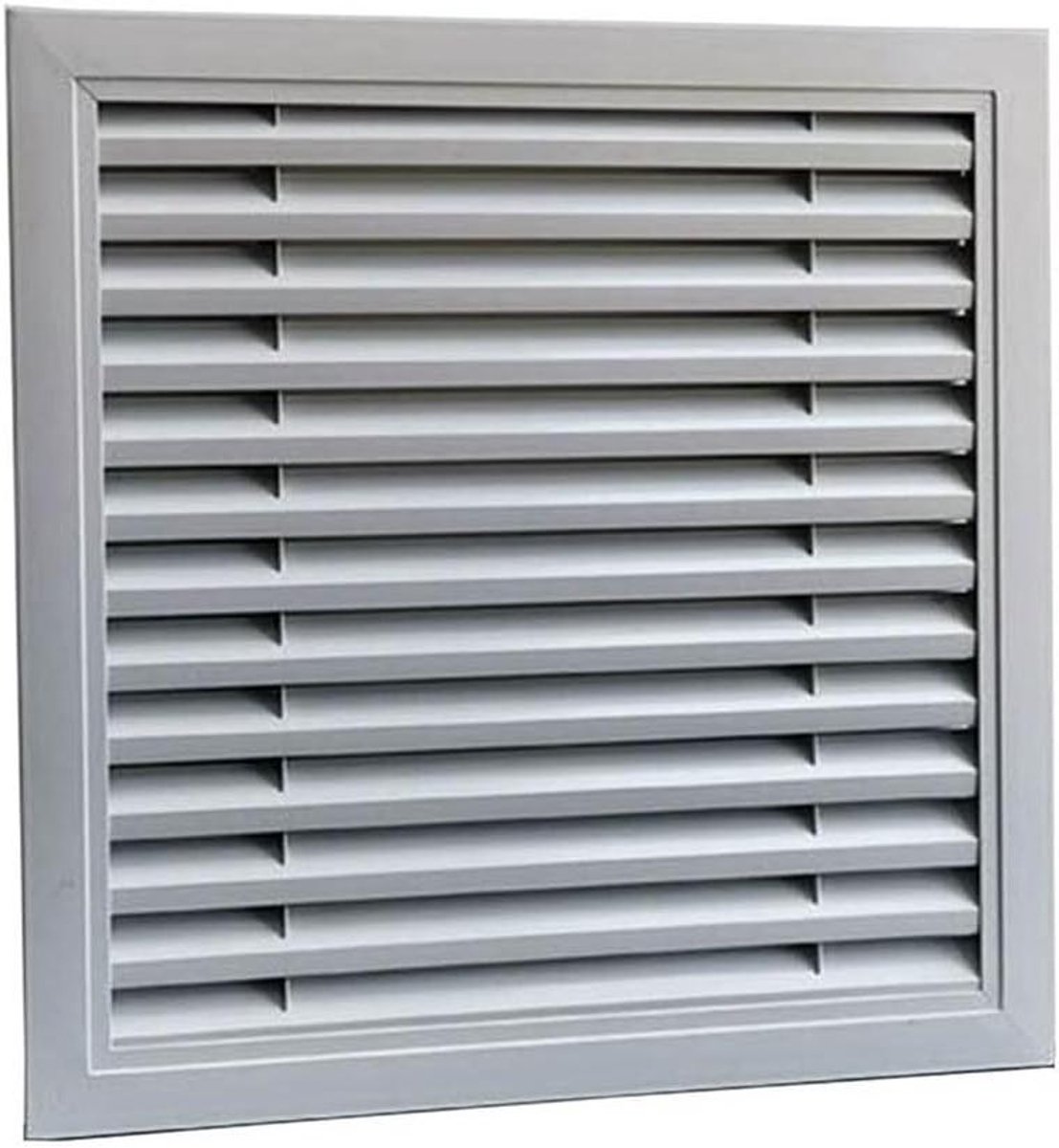 Ventilatierooster Afdekking - Rooster Luik - Ventilatie Verbeteren - Regenbestendig Ontwerp - 500x500 mm - Zilverkleurig