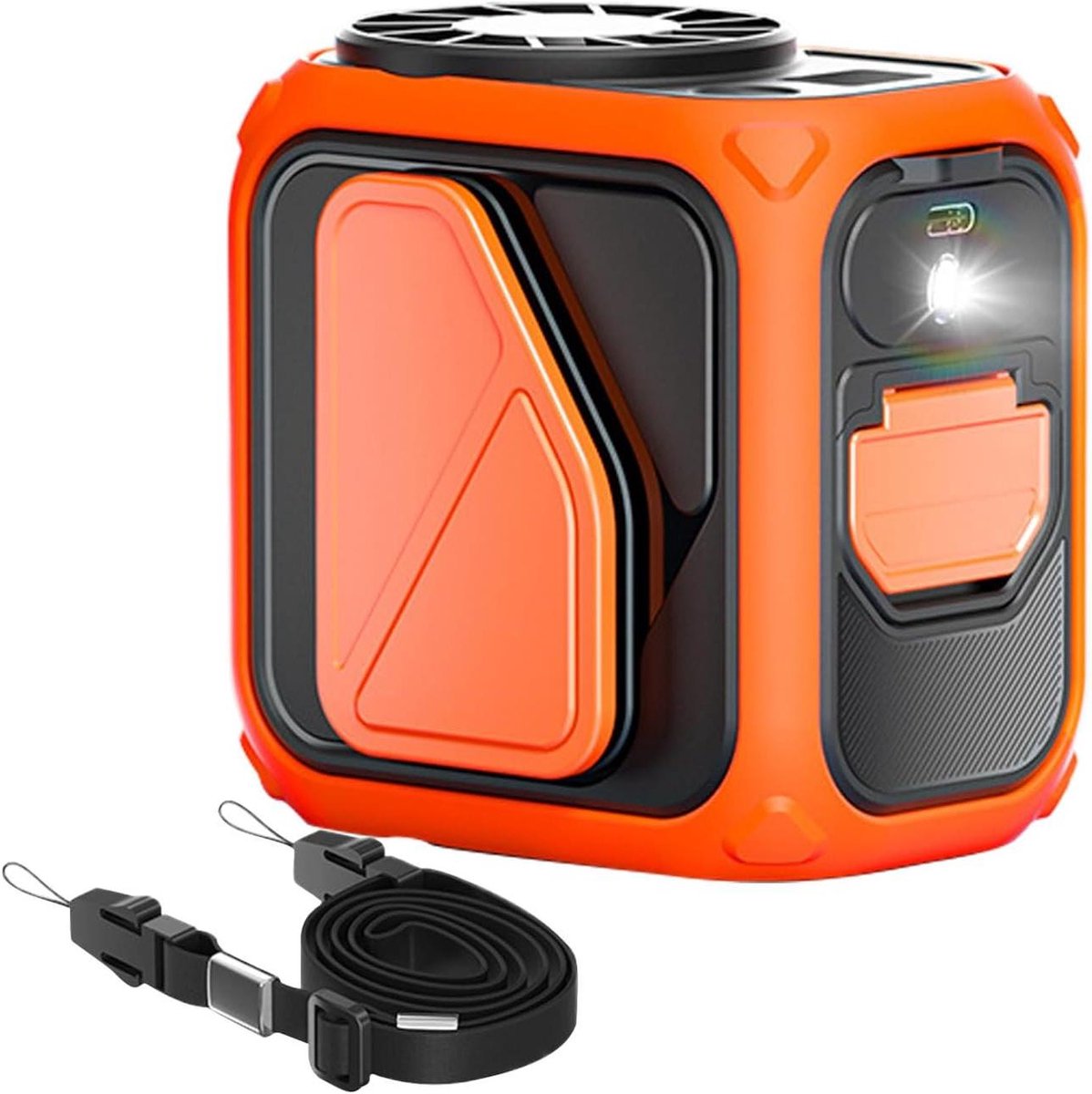 Draagbare Ventilator - Heupclip Fan - Persoonlijke Koeling - Lange Batterijduur - 11.6 x 7.4 cm - Oranje