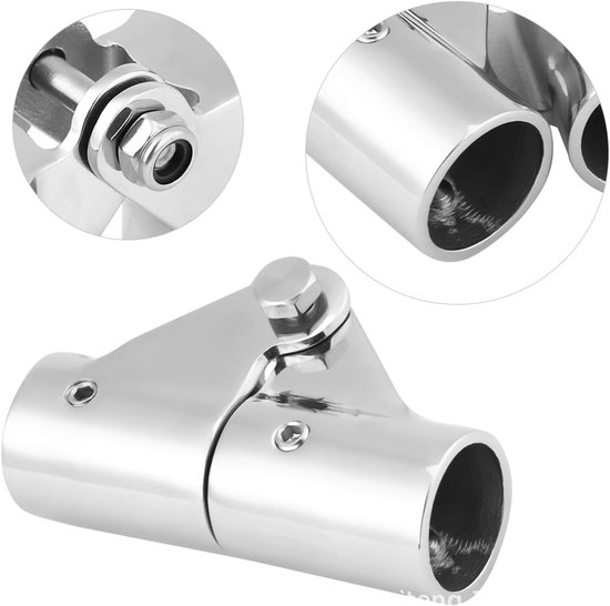 Dailygoody - Vouwbare Swivel Joint Tuin Connector - Roestvrij Staal - 22mm - Duurzaam - Corrosiebestendig - Geschikt voor Watersport — afbeelding 3
