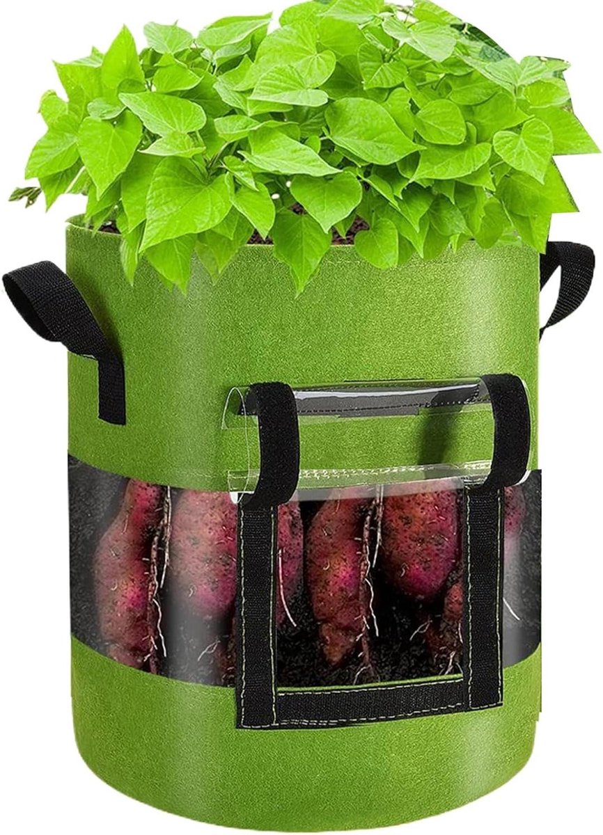 Stoffen plantenbak - Plantenkweekzak - Planten Kweken - Versterkte Handgrepen - 7 Gallon - Grijs