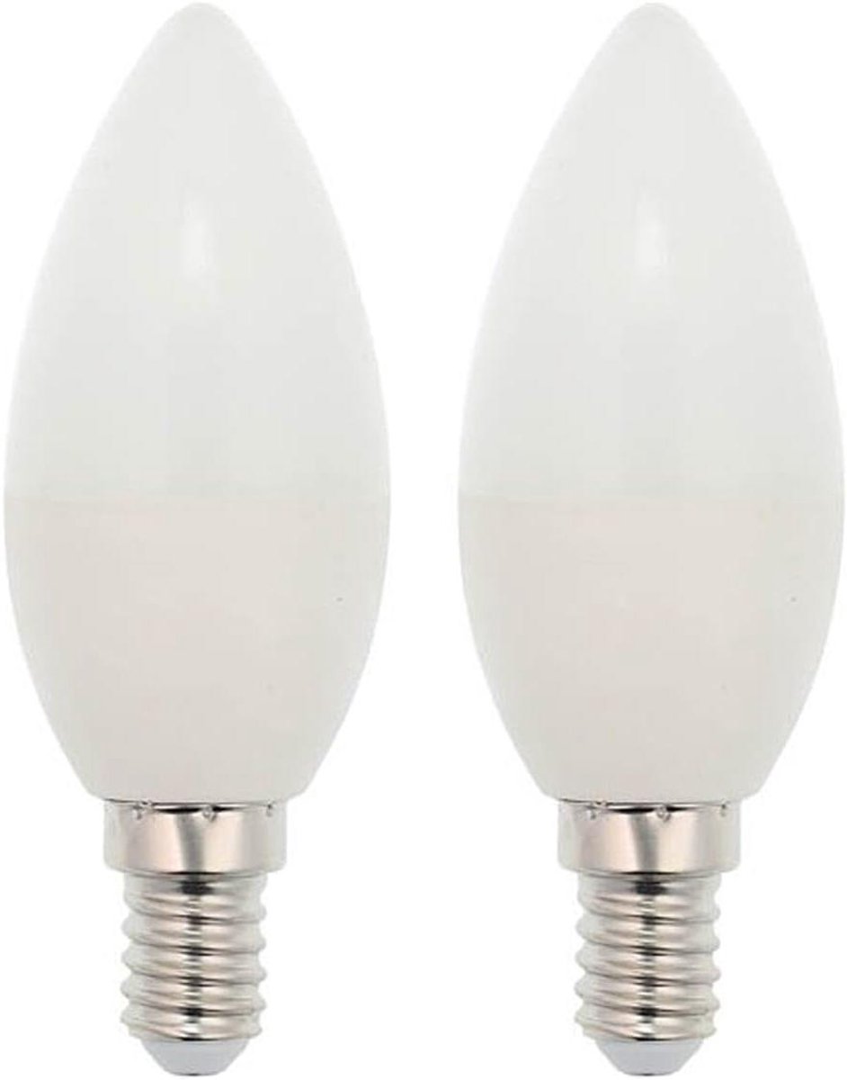 LED Kaarslamp - Koud Wit - Binnenruimtes Verlichten - Energiezuinig - 2 Stuks - Transparan
