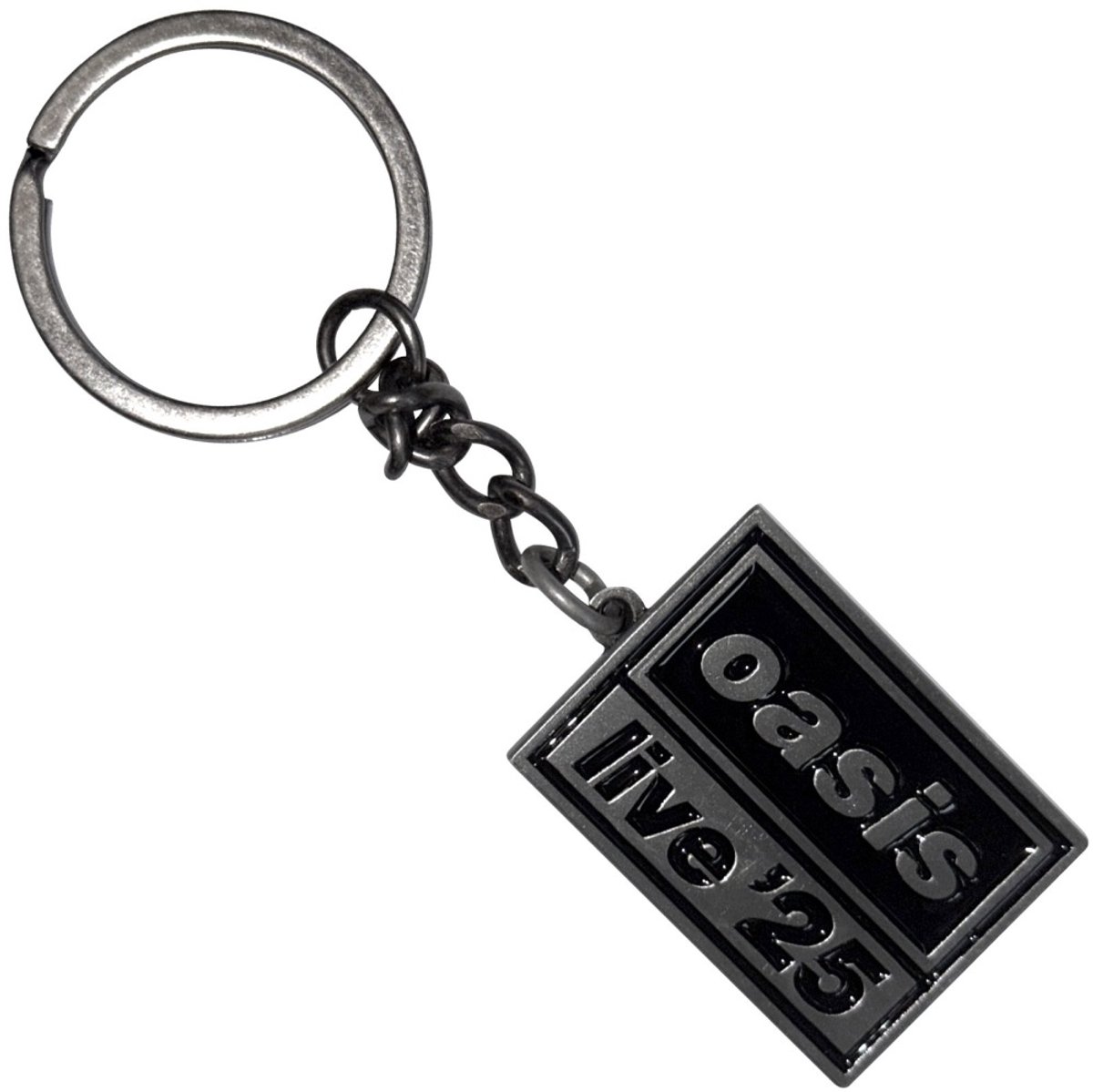 Oasis - Live '25 Logo Sleutelhanger - Zilverkleurig/Zwart