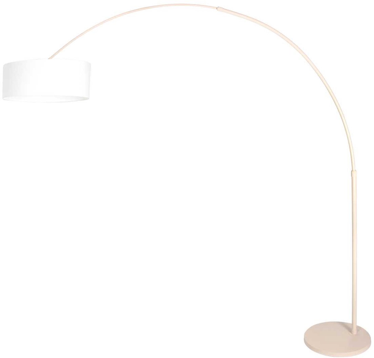 Steinhauer Vloerlamp Creme kleurig 240 cm hoogte verstelbaar Metaal en Textiel Steinhauer Sparkled Light 4316CR – Trendy design voor binnen gebruik Creme / Wit