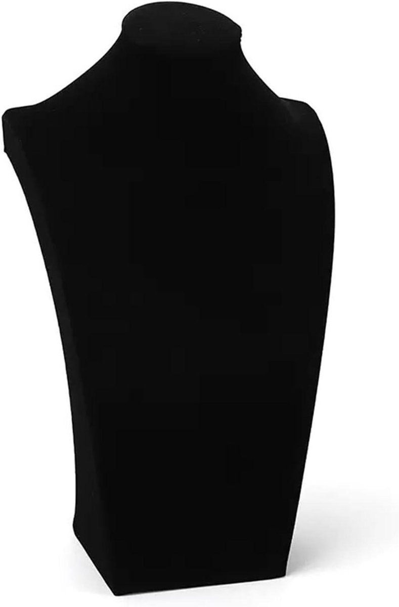 Sieradenhouder - Ketting display - Sieraden presenteren - Fluwelen oppervlak - 34 cm - Zwart