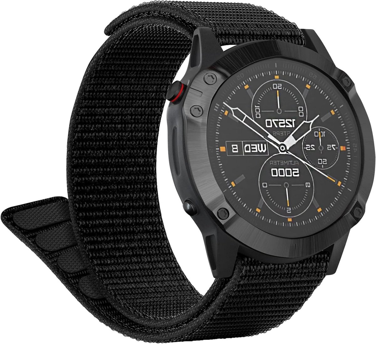 Sportieve Nylon Horlogeband voor 51mm Smartwatches, Geschikt voor Fenix 8, Fenix 7X en Enduro, Duurzaam en Comfortabel voor Actieve Gebruik