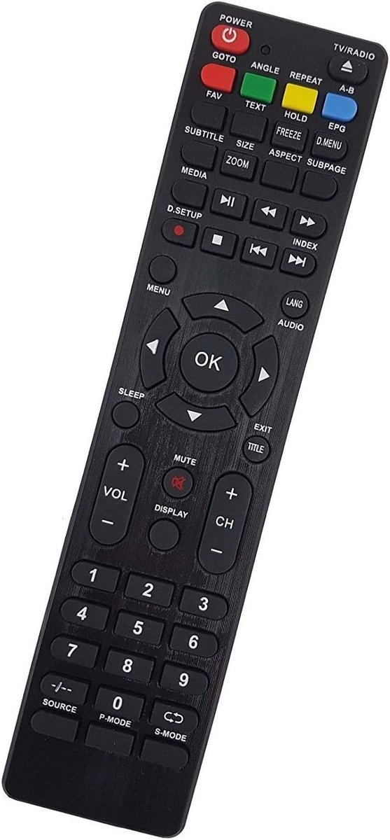 Afstandsbediening - Universele afstandsbediening - TV bedienen - Ergonomisch ontwerp - 217 cm - Zwart