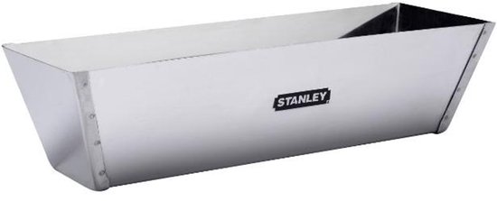 Roestvrijstalen spachtelbakje met Stanley logo.