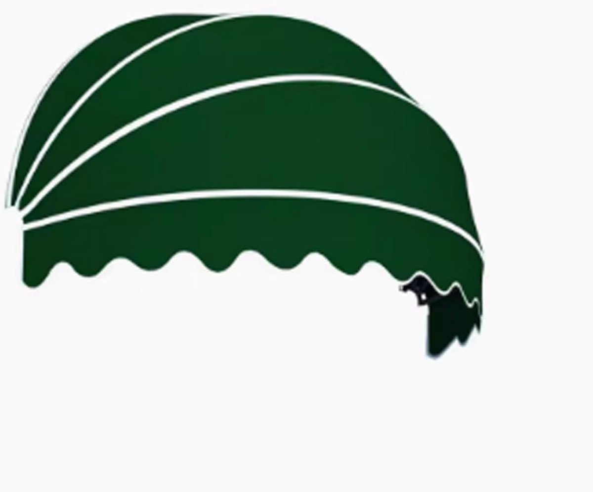 Halfronde Deurluifel - Koepelluifel Raambedekking - Bescherming Buiten - UV-bestendig Waterdicht - Diameter 120 cm - Groen