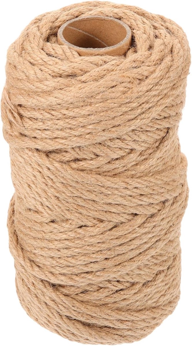 Katten Klim Touw - Sisal Touw - Krabpaal Reparatie - Natuurlijk Materiaal - 50 Meter - Kaki