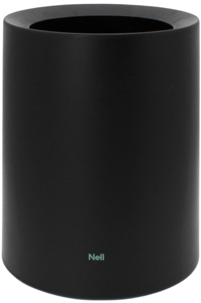 Prullenbak Kantoor - Papiermand Vuilnisbak - Kantoor Keuken Woonkamer - Slank Robuust Design - 12 Liter - Zwart Mat