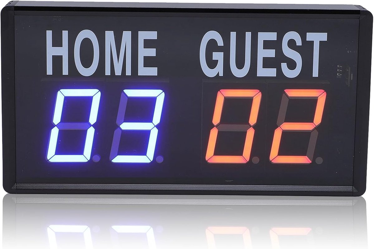 Ronte - Draagbaar Elektronisch Scorebord met Afstandsbediening voor Volleybal Tafeltennis Honkbal Basketbal - LED Scorekeeper voor Thuis en Gastgebruik