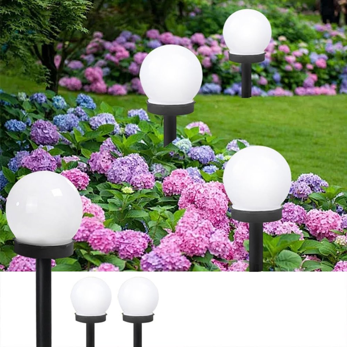LED Kogellampen - Tuinlampen Vloerlampen - Buitenverlichting Decoratie - Op Zonne-energie 