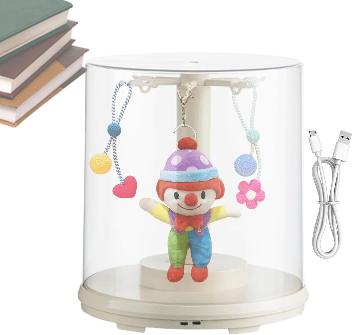 Draaibare Vitrine - Poppenkast Display - Verzamelen Tonen - Stofdicht Ontwerp - 22.5 x 25 cm