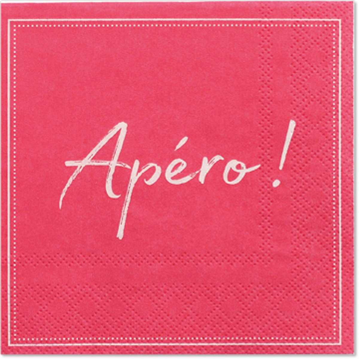 14x 20 Servetten 3-laags 1/4 vouw 25 cm x 25 cm fuchsia Apero