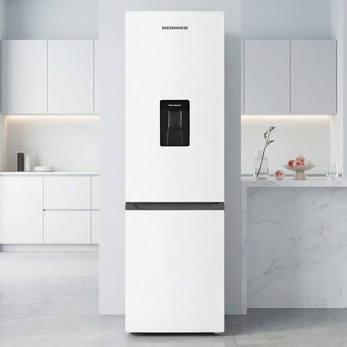 Heinner HC-HM260WDE++ Koel-vriescombinatie met Waterdispenser – 260 L – Elektronische Temperatuurregeling – Omkeerbare Deuren – Wit – 5 Jaar Garantie — afbeelding 5