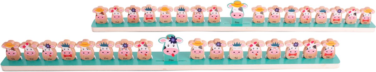 BS Toys Bordspel Welke koe ben ik? - Variant van Wie Ben Ik - Speelgoed Raad de Koe - Gezelschapsspel vanaf 6 Jaar - 2 Spelers - Cadeau kind