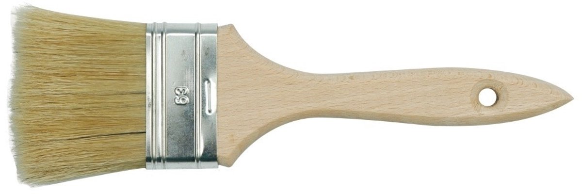 Vorel - Engelse Penseel - 50mm - Natuurlijk Haar - Houten Handvat