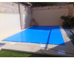 Zwembadafdekking Winter - Beschermhoes PVC - Zomerklaar Maken - Extra Stevig 650 g/m2 - 6.8 x 3.8 Meter - Blauw Zwart