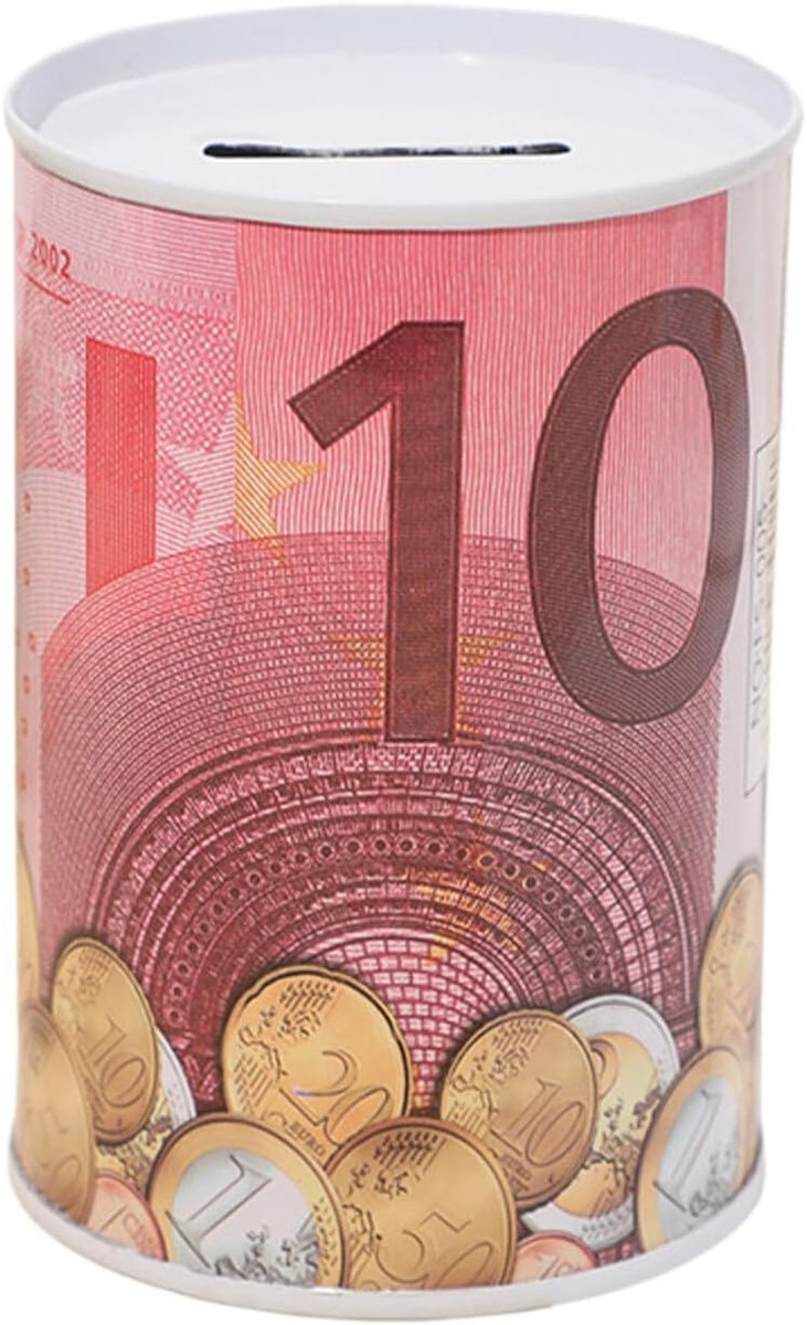 Metalen Spaarpot - Spaarkas Geldkist - Geld Besparen - Veilige Opslag - 11 x 75 x 75 cm - Meerkleurig
