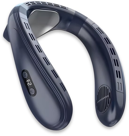DreamGoods Nek Ventilator met Koeling & Temperatuurregeling - 2026 Pro - NTC-Chip - 6000mAh - Draadloos & Oplaadbaar - Draagbare Mini Ventilator - Nek Fan - Gezichtsventilator - Handventilator - Hals Ventilator - Nekventilator