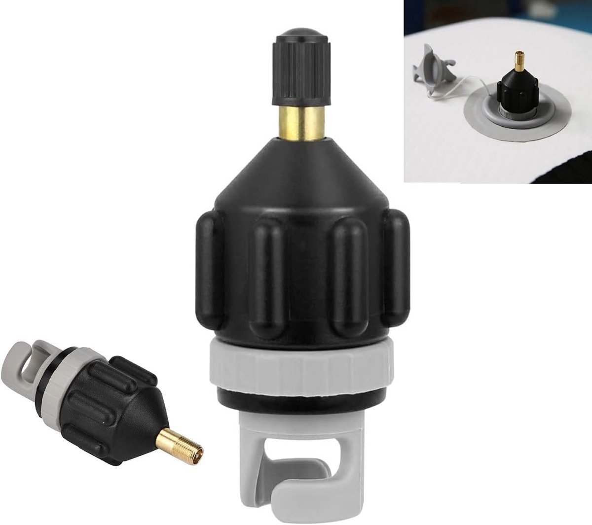 Ventieladapter Universeel - Luchtpomp Adapter - Opblaasbare Artikelen - Snelle Conversie - 34 Gram - Zwart