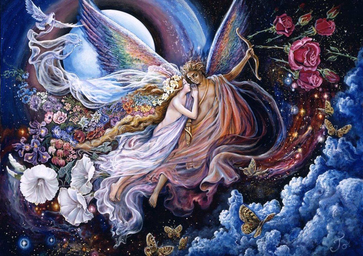 Grafika puzzel Josephine Wall - fantasie legpuzzel Eros and Psyche - 1500 stukjes.