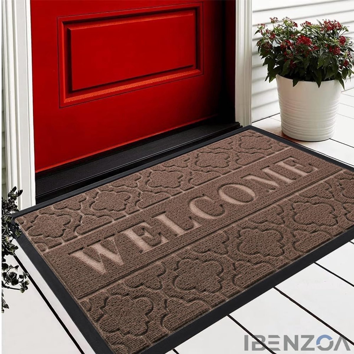 Ibenzoa Vloermat - Antislip- 75x43 cm - Bruin