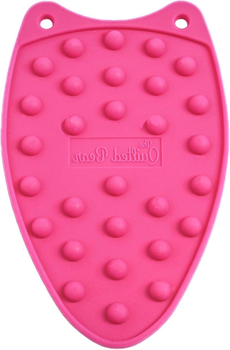 Mini Strijkijzer Mat - Strijkijzer Steun - Quilten Hobbys - Hittebestendig 220C - 16.5 x 13.5 cm - Roze