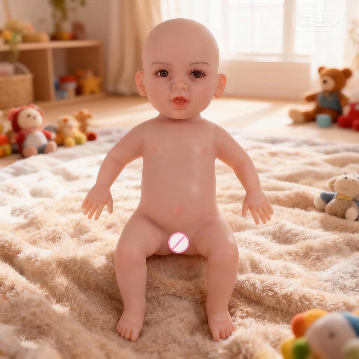 Siliconen Babypop - Mini Pop - Fantasierijk Spel - Realistische Huid Gevoel - 10 Inch - Ivoor