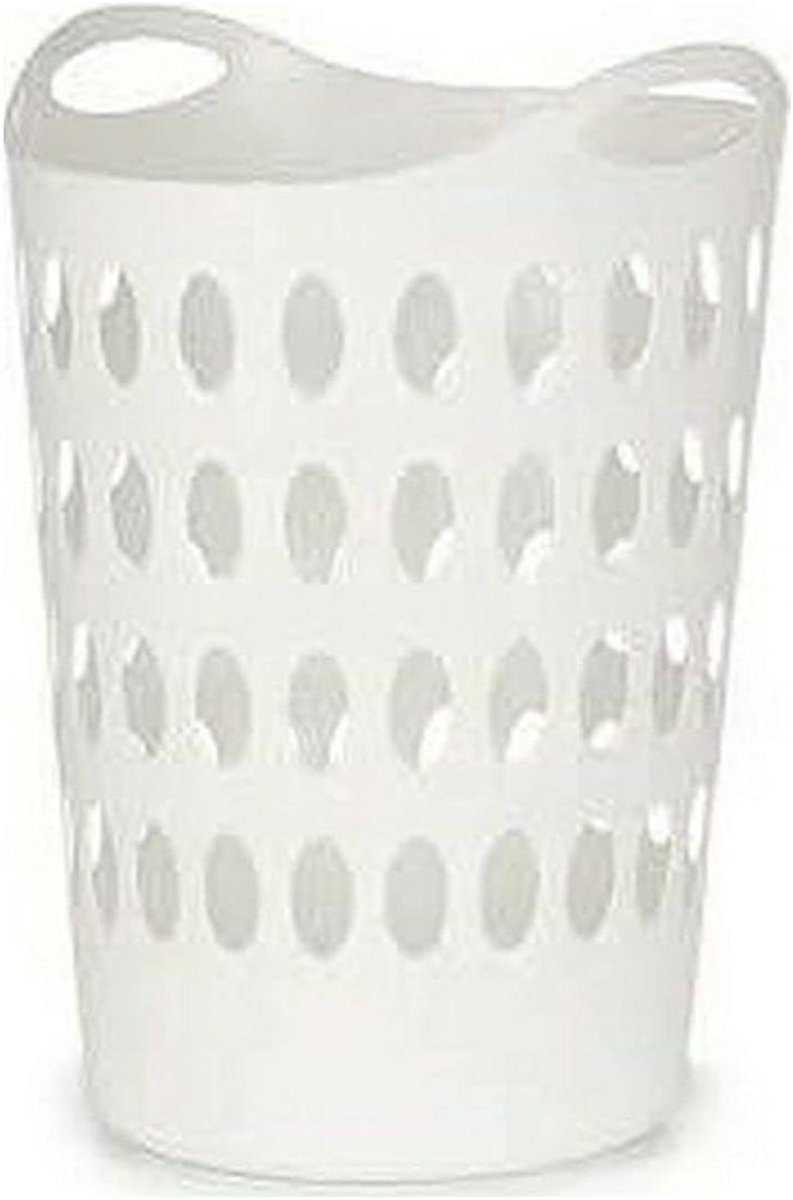 Wasmand Rond - Wasbak - Wasserij Opslag - Acryl Materiaal - 44 x 56 x 44 cm - Wit