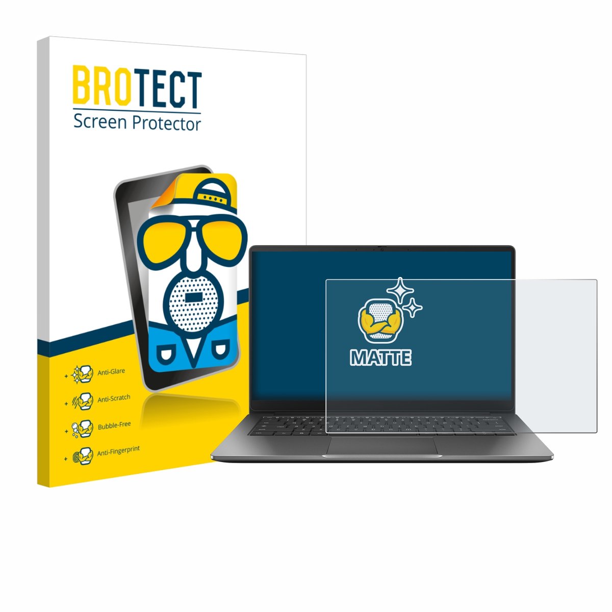 BROTECT - Screenprotector voor ASUS Chromebook Plus CX14 - Folie Beschermfolie matte