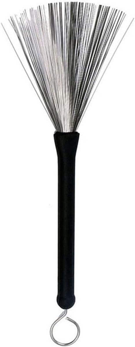 Drum Borstels - Jazz Percussie - Muziek Maken - Intrekbaar Ontwerp - 32cm Lengte - Zwart