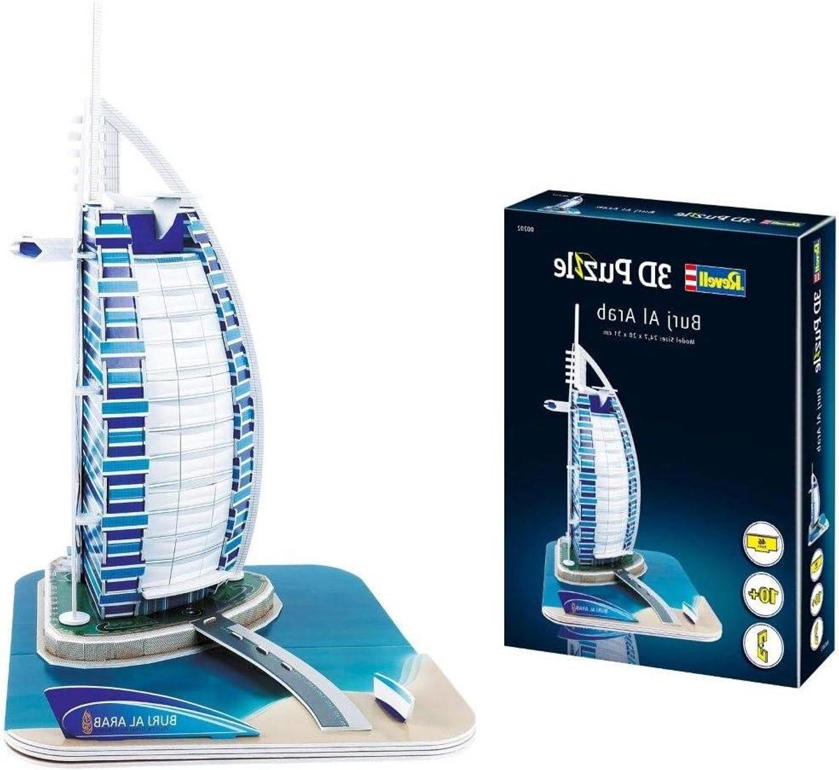 3D Puzzel Hotel - Bouwpuzzel Gebouw - Hobby Knutselen - Geen Lijm Nodig - 31 cm Hoog - Gekleurd