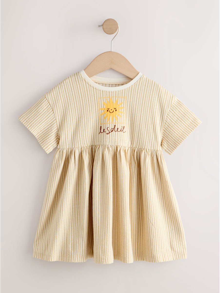 Next - Meisjes - Essentiële jersey jurk - Crème