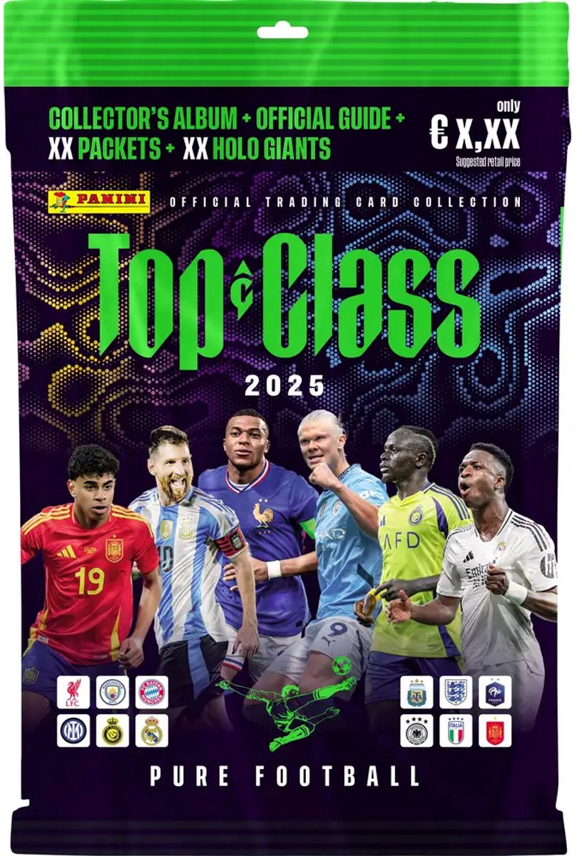 Panini Top Class starterset voetbalkaarten 2025 - verzamelkaarten.