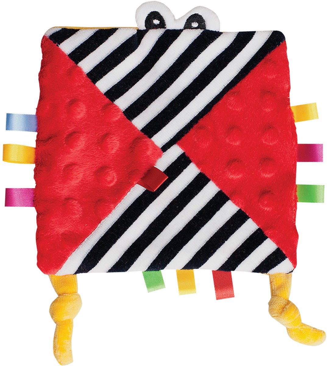 Mom's Care baby speelgoed knisperdoek rood sensorisch comfort.